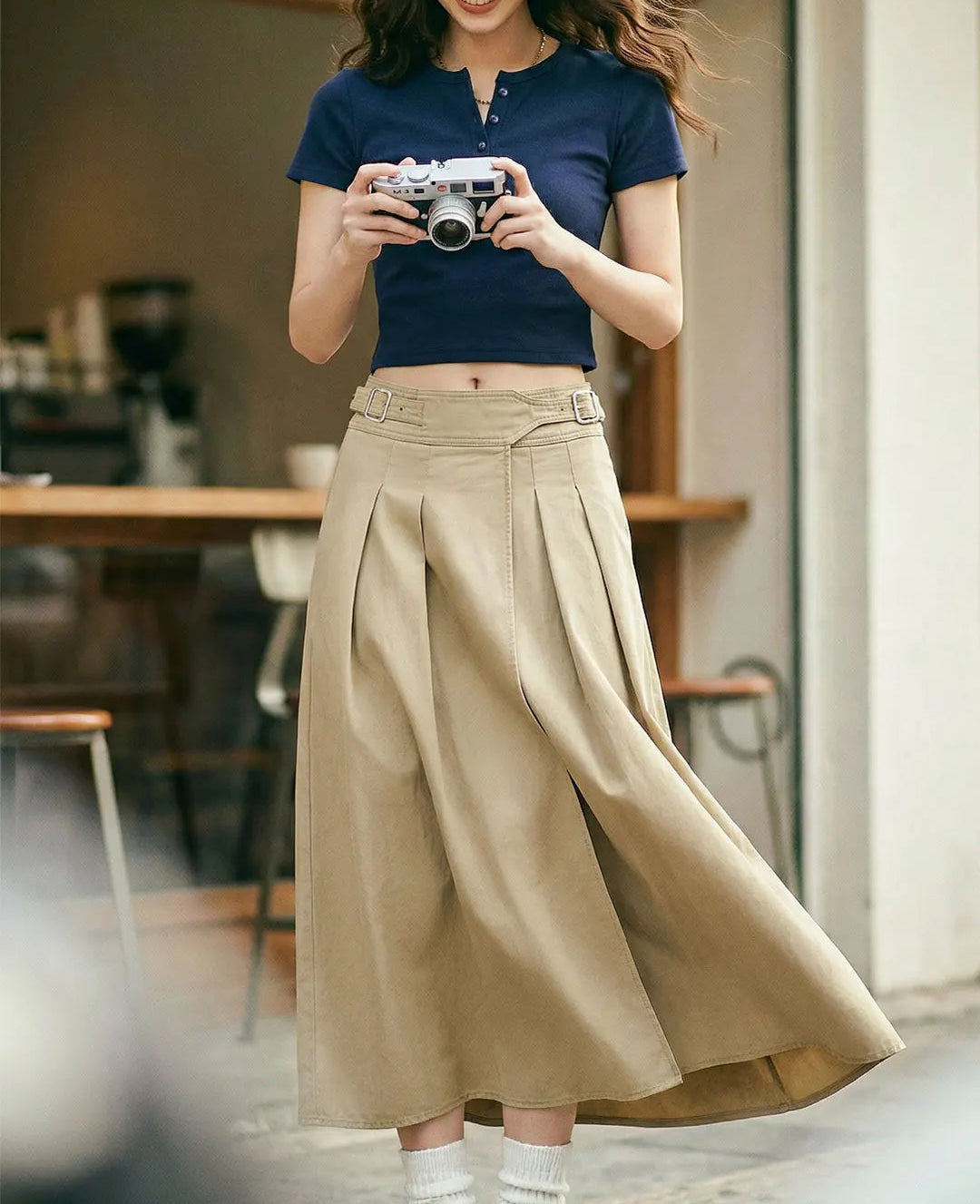 Fielding Pleated A-Line Skirt