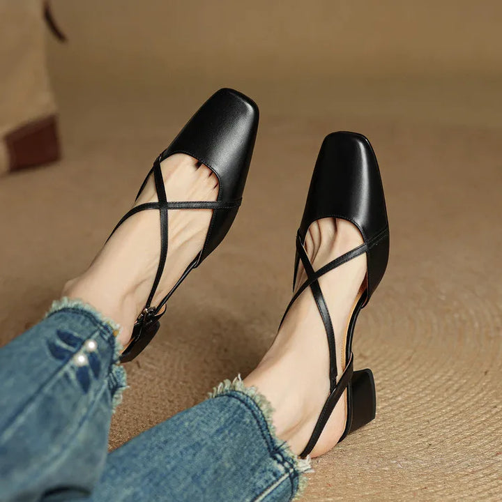 Averra Leather Slingbacks