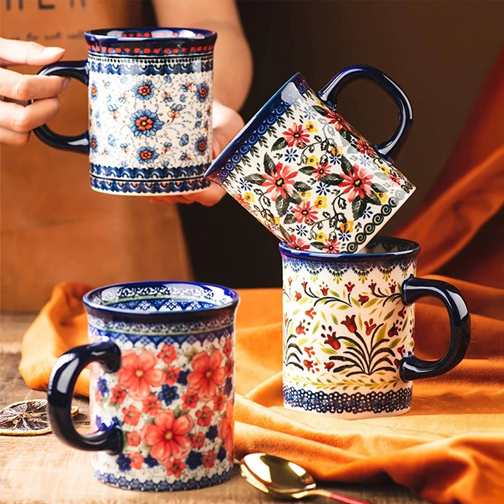 Bavaria 4 Pc Floral Mug Set