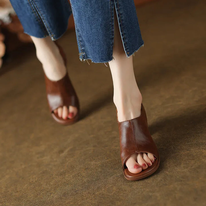 Montara Leather Slingbacks