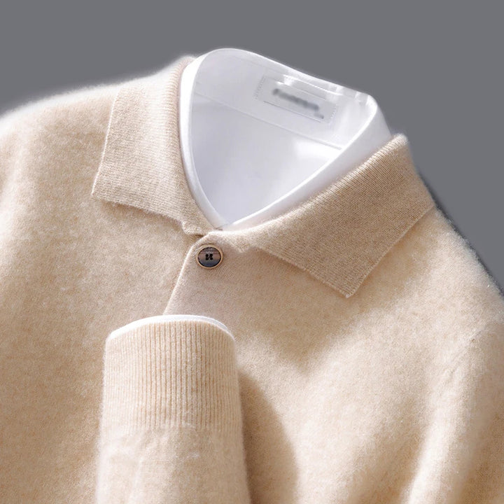 Grant Wool Polo Sweater