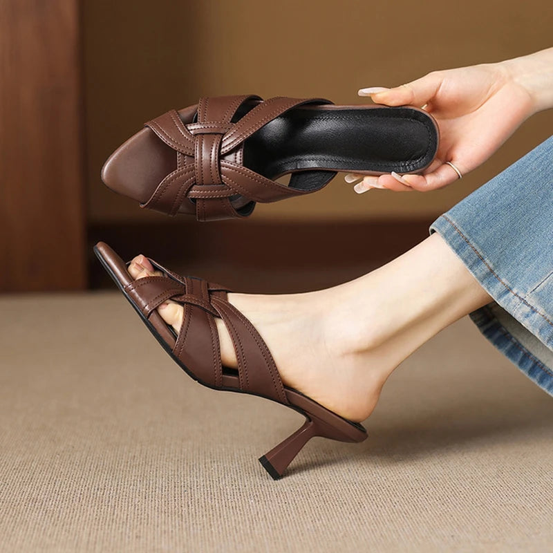 Intreccio Woven Heel Mules