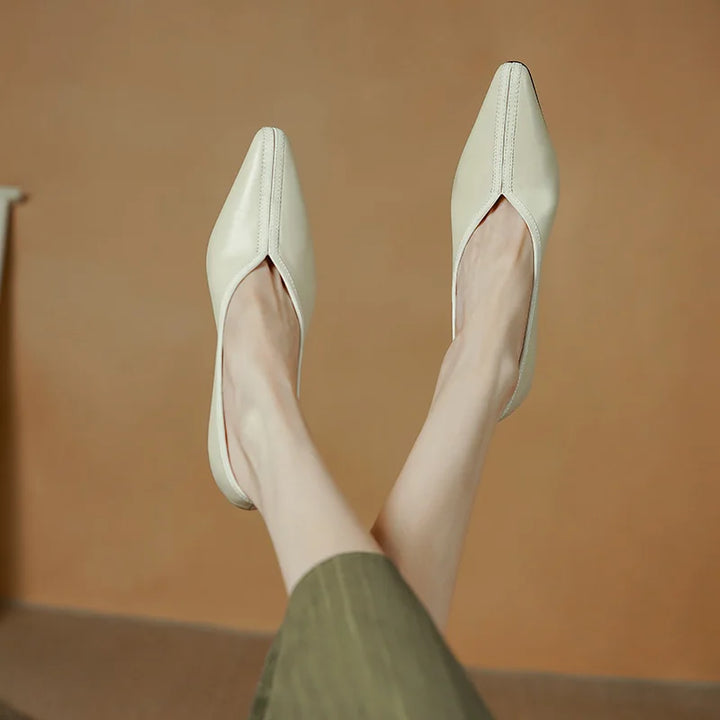 Allegra Grain Heel Pumps