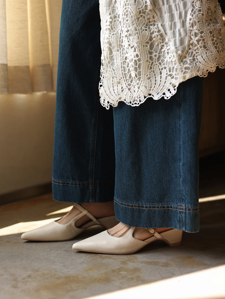 Noelle Leather Mules