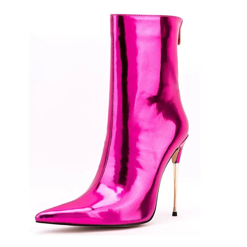 Specchio Mirror-Finish Stiletto Boots