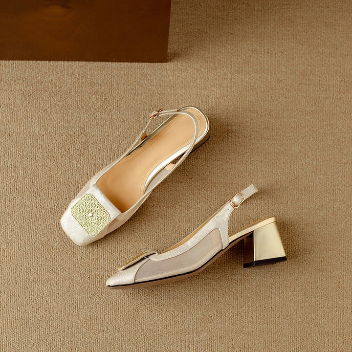 Veronese Mesh Slingback Heels