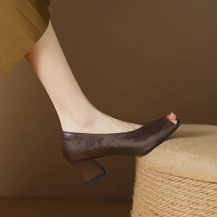 Lunette Peep-Toe Pumps