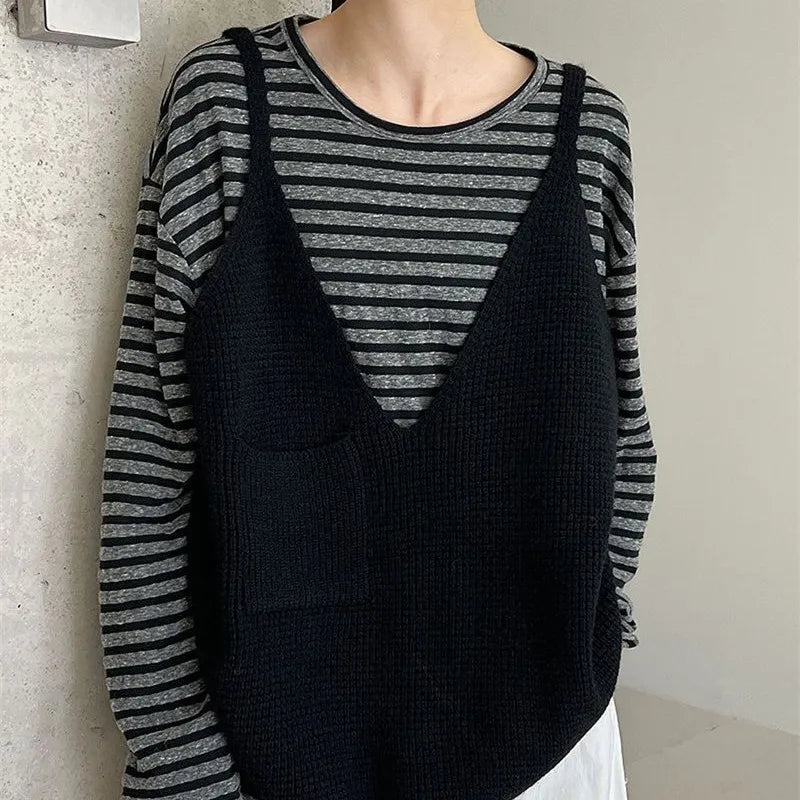 Waffleknit Slouch Vest