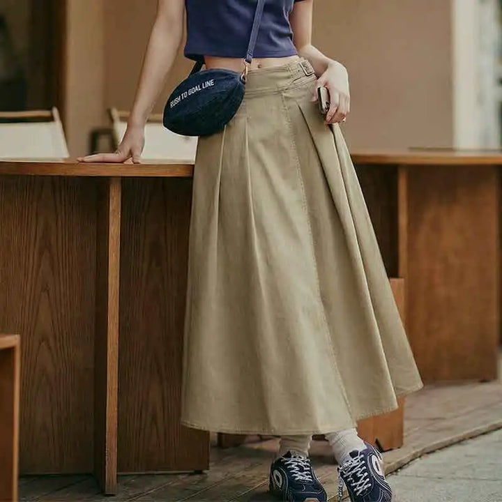 Fielding Pleated A-Line Skirt
