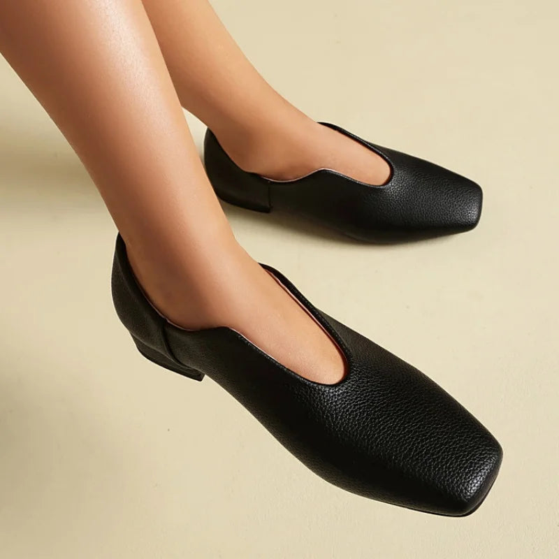 Semplicita Square-Toe Slip-On Loafers