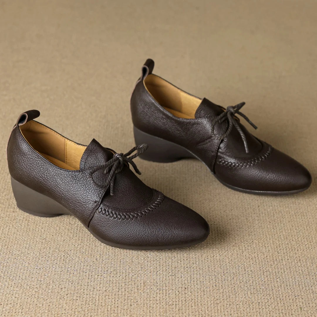 Eleanor Wedge Leather Shoes