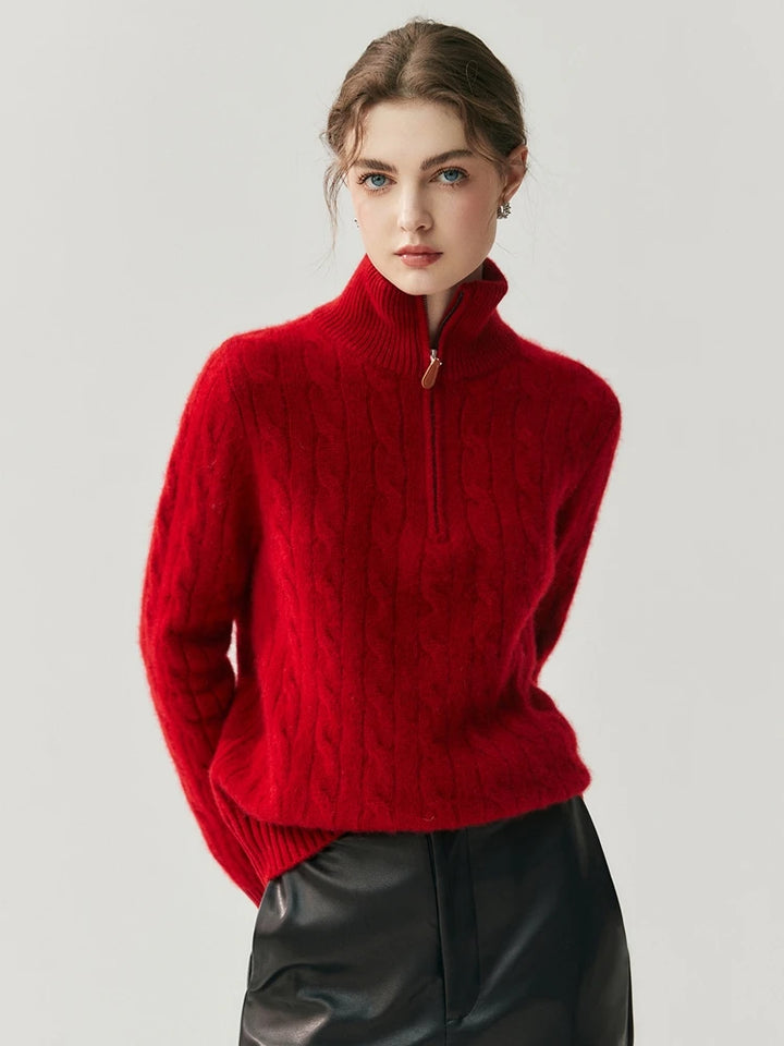 Claudette Cashmere Quarter Zip