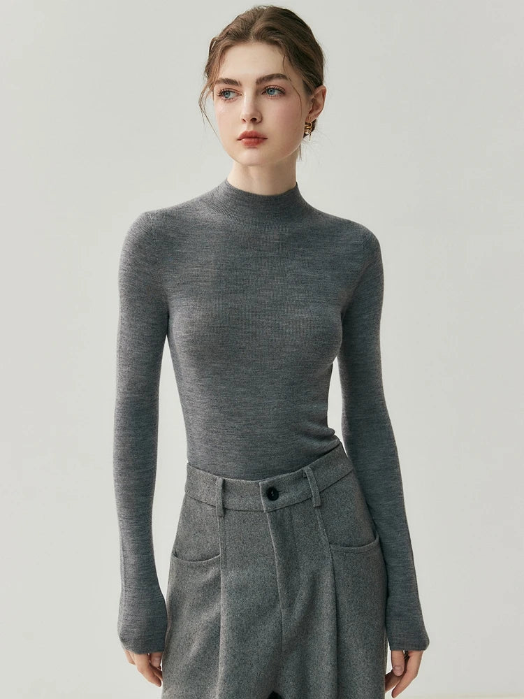 Claudette Wool Mock Neck