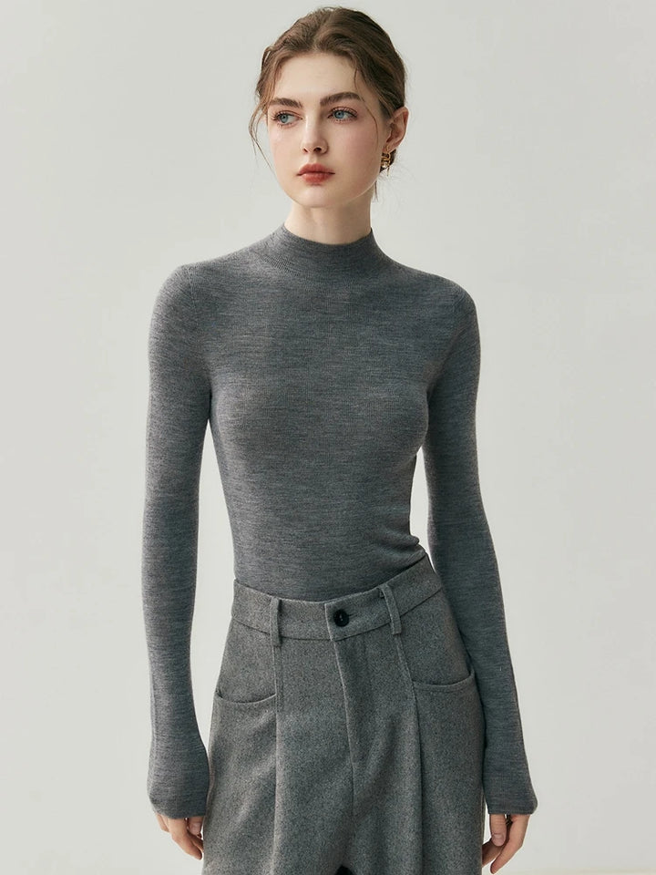 Claudette Wool Mock Neck