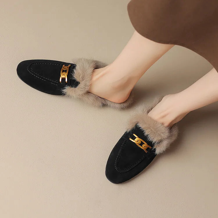 Ferra Suede Wool Mule