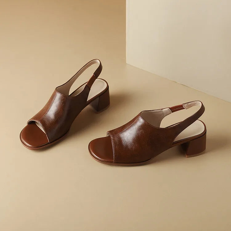 Montara Leather Slingbacks