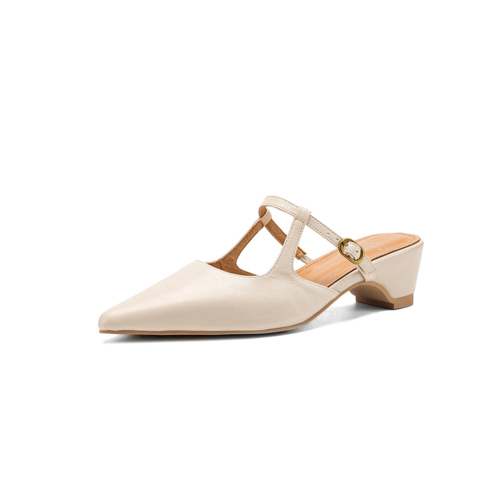 Noelle Leather Mules