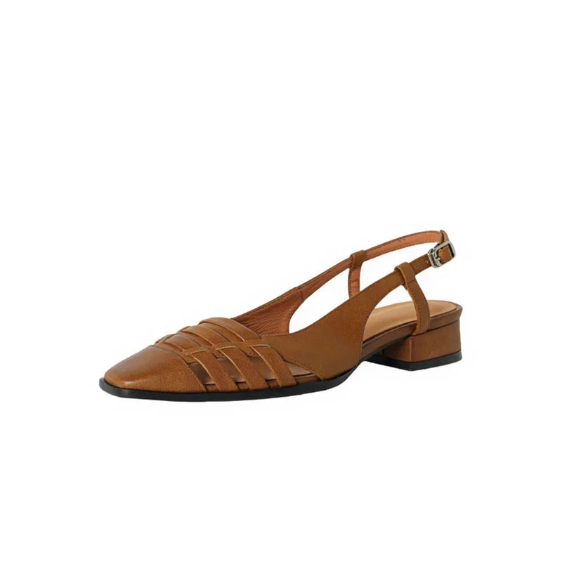 Gabbietta Caged Leather Slingbacks