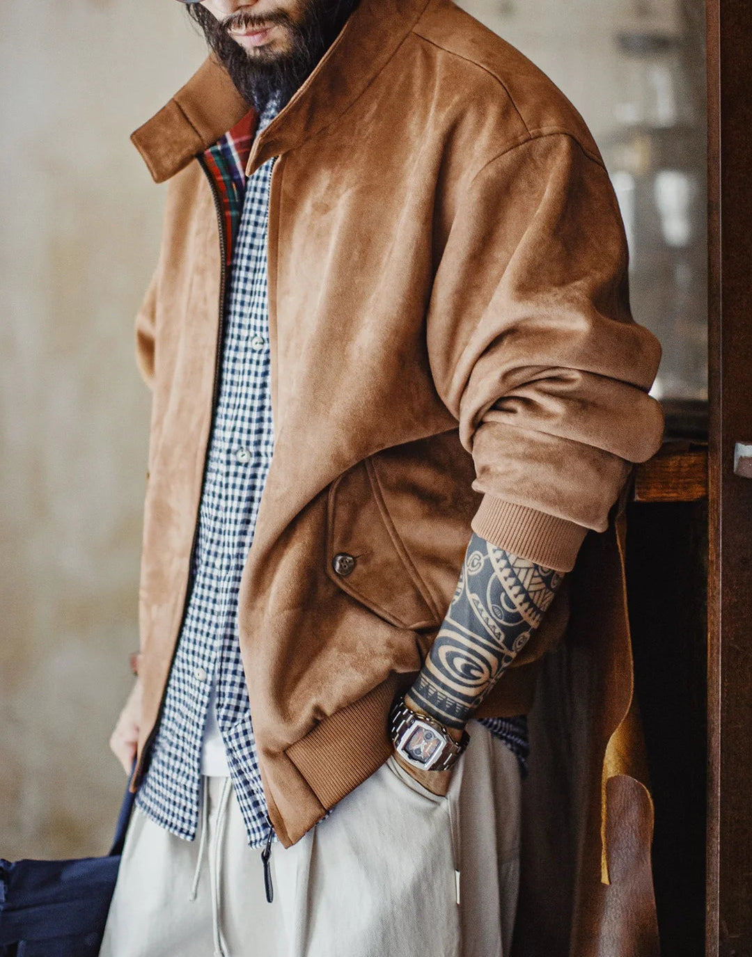 Mercer Suede Harrington Jacket