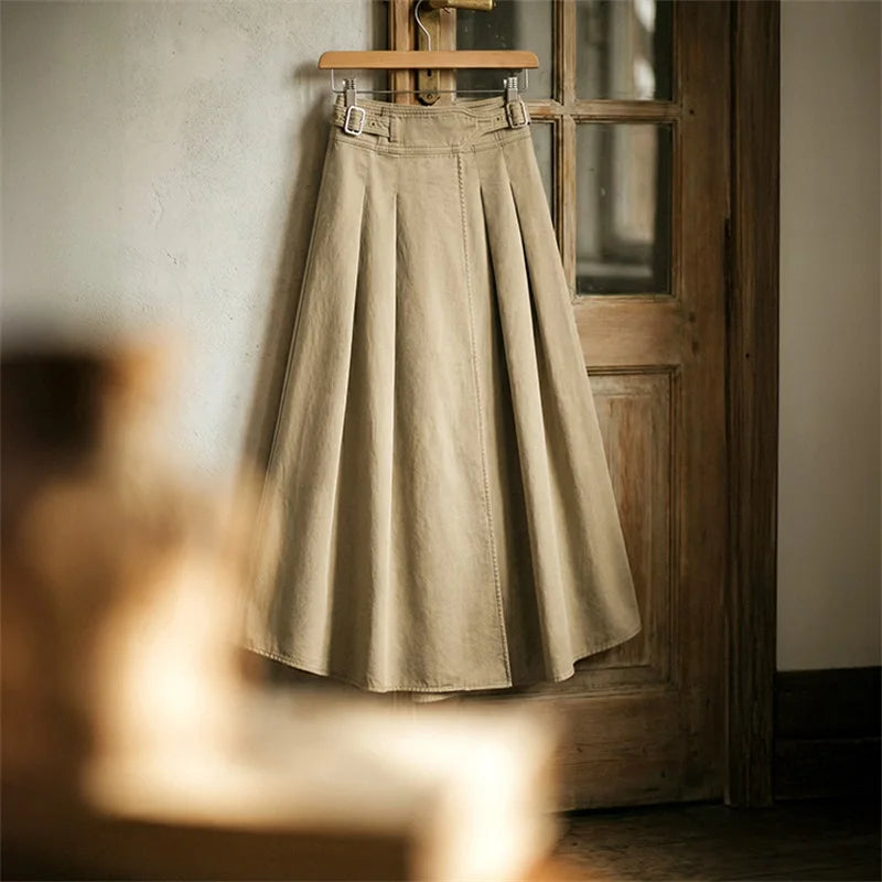 Fielding Pleated A-Line Skirt