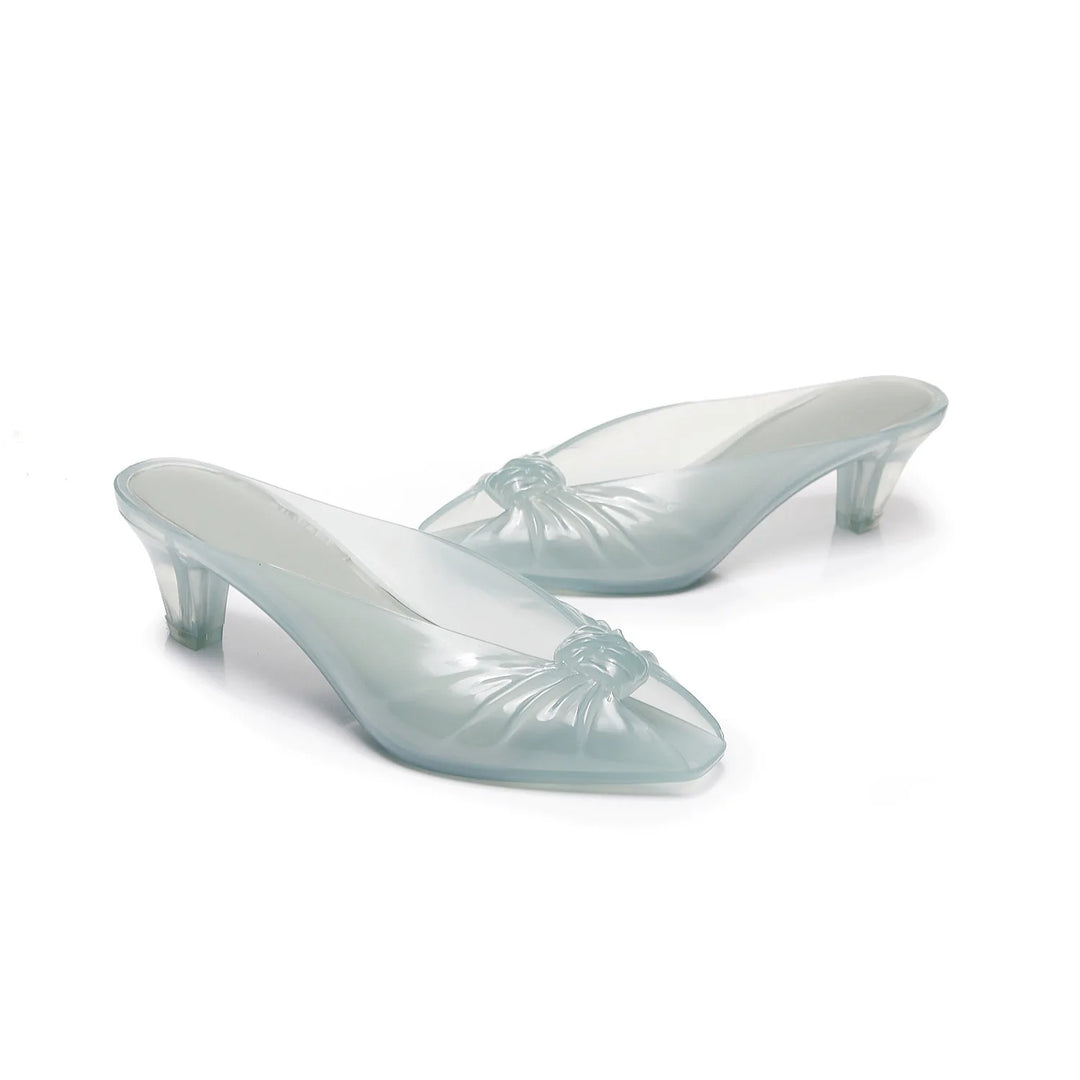 Cristallo Knotted Jelly Mules