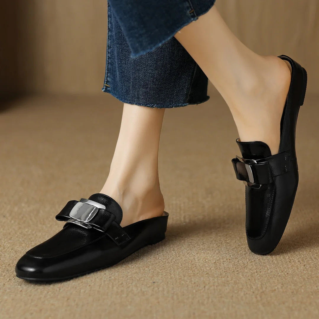 Silverkiss Leather Mules