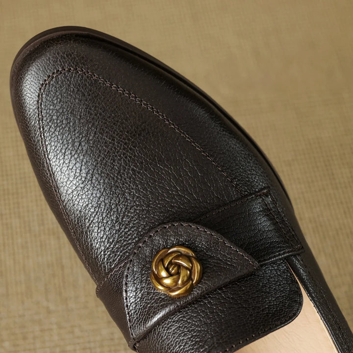 Camelia Leather Pumps