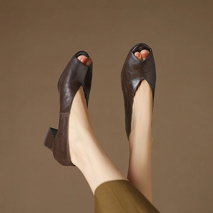 Lunette Peep-Toe Pumps