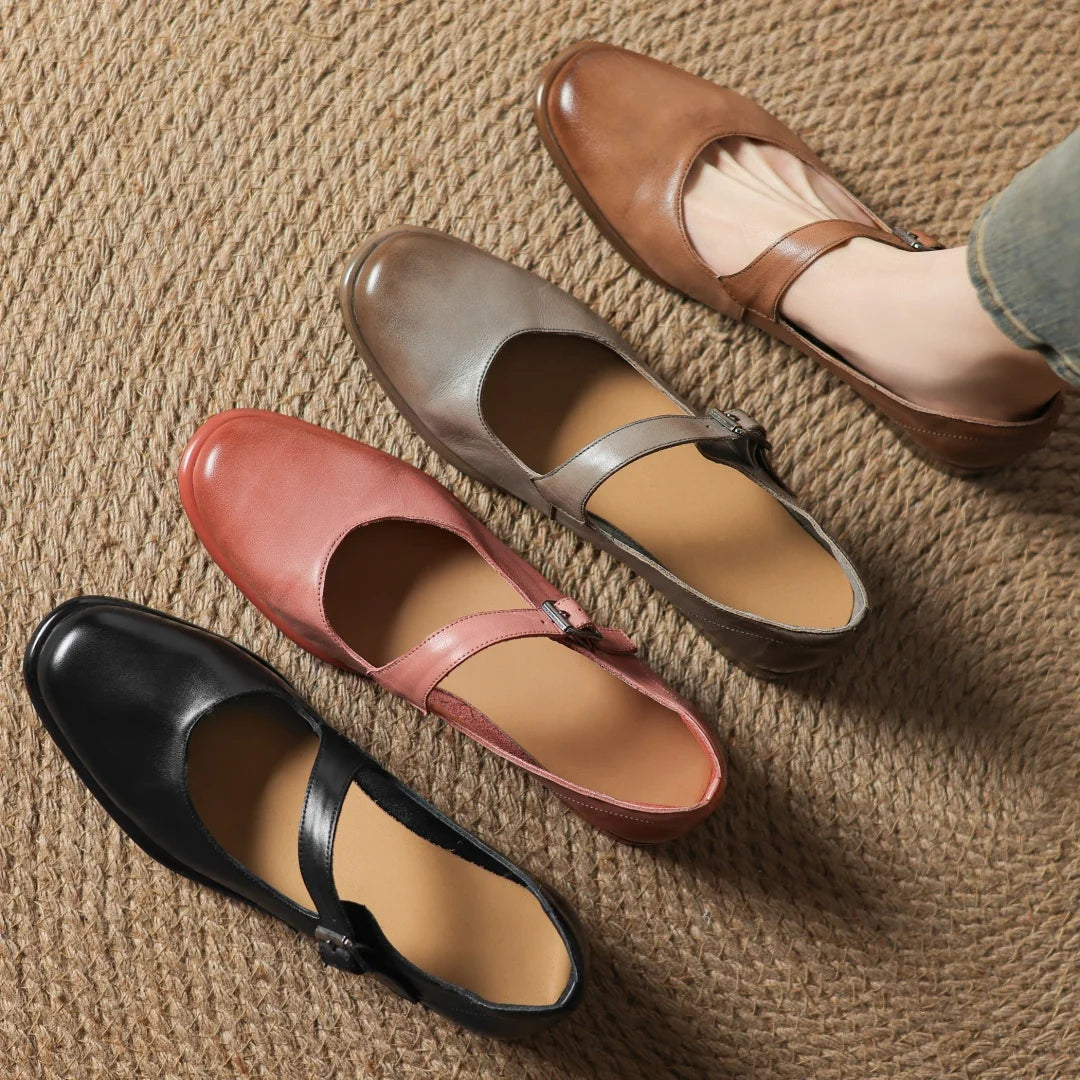 Formella Leather Flats