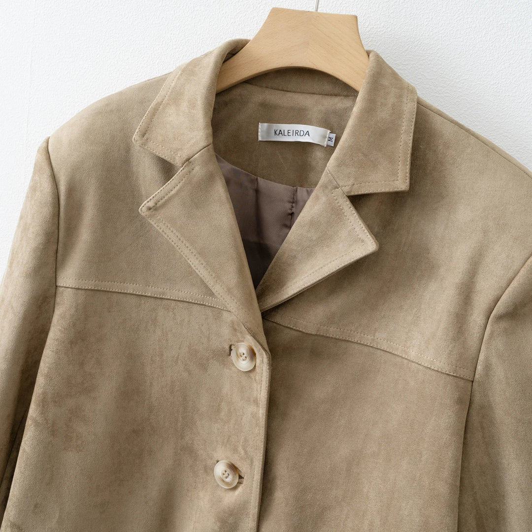 Terracotta Suede Blazer