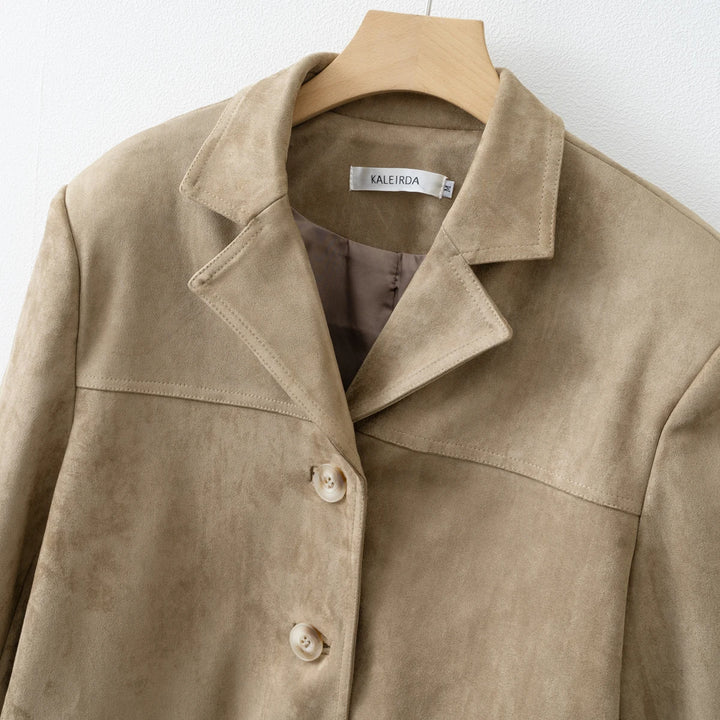 Terracotta Suede Blazer