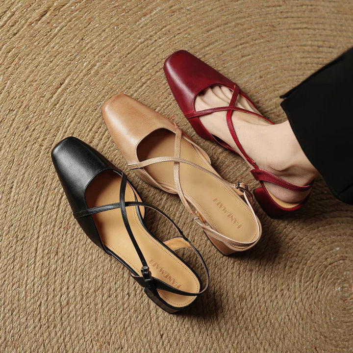Averra Leather Slingbacks