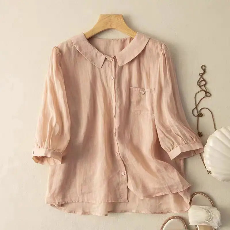 Marigold Linen Blouse