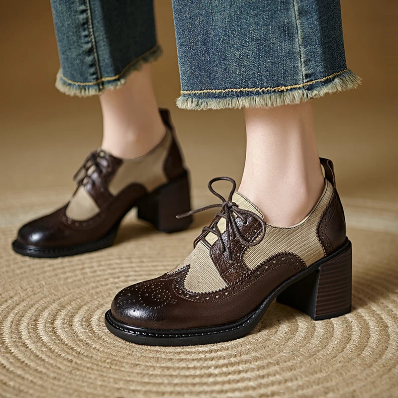 Hadley Canvas Leather Oxfords