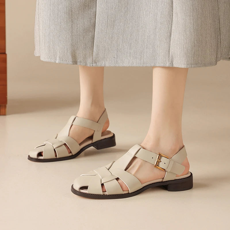 Marcella Caged Leather Sandals