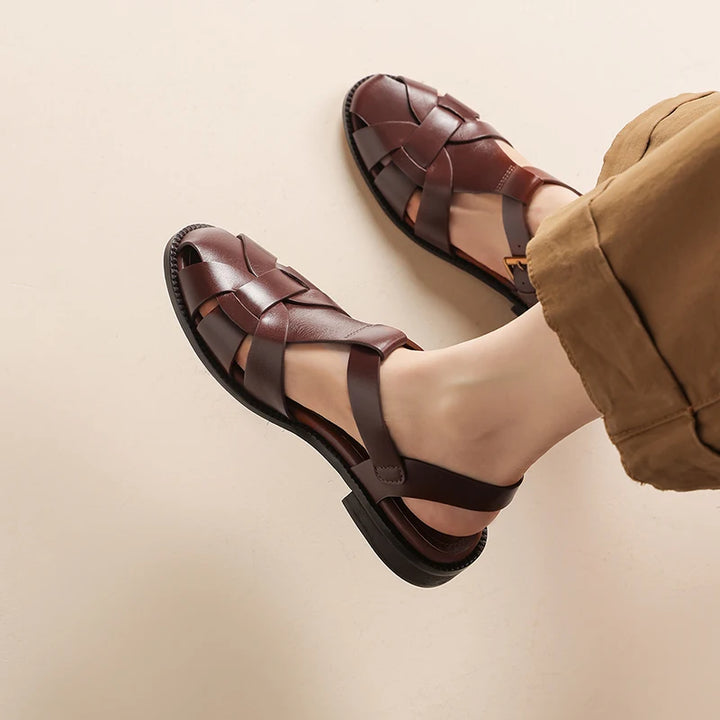 Marcella Caged Leather Sandals