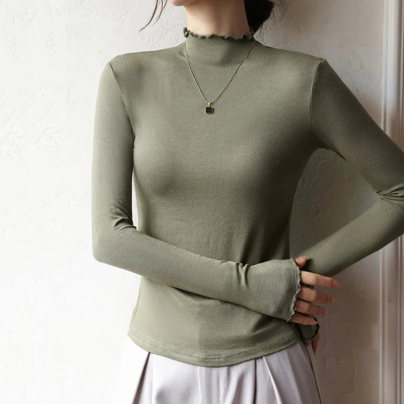 Softline Ruffle Turtleneck