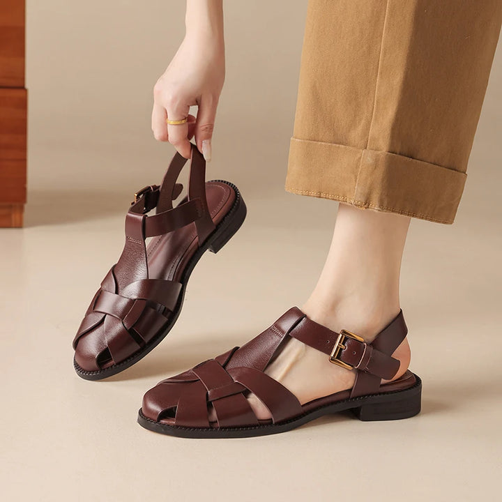 Marcella Caged Leather Sandals