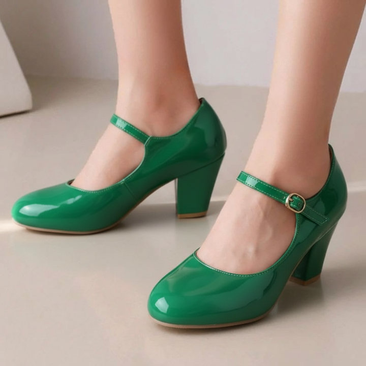 Scarlet Patent Pumps