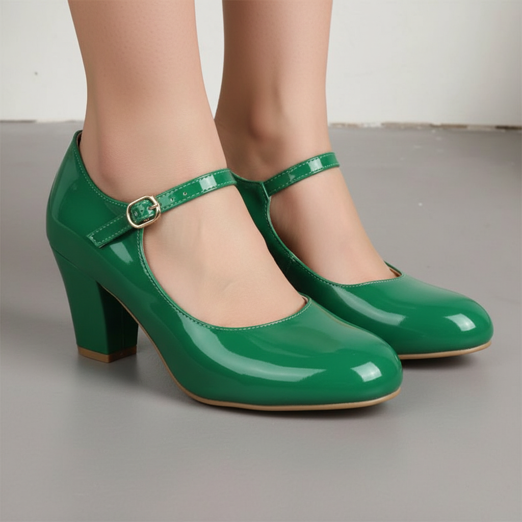 Scarlet Patent Pumps