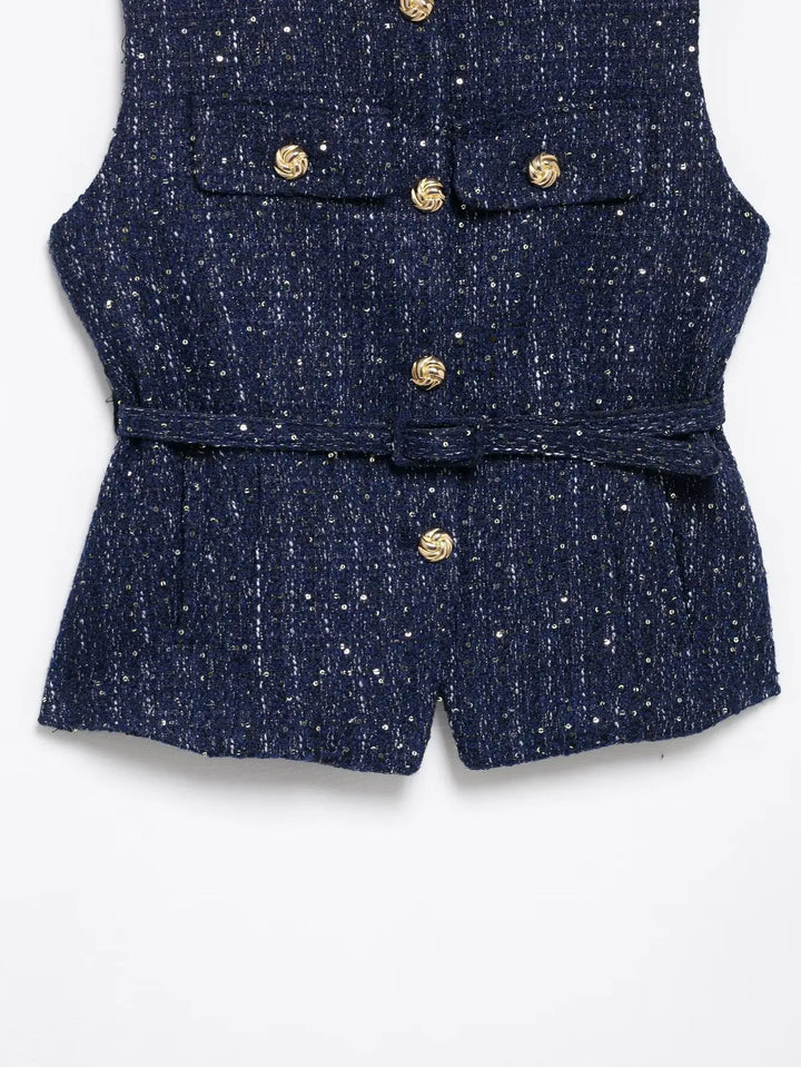 Delphine Tweed Vest