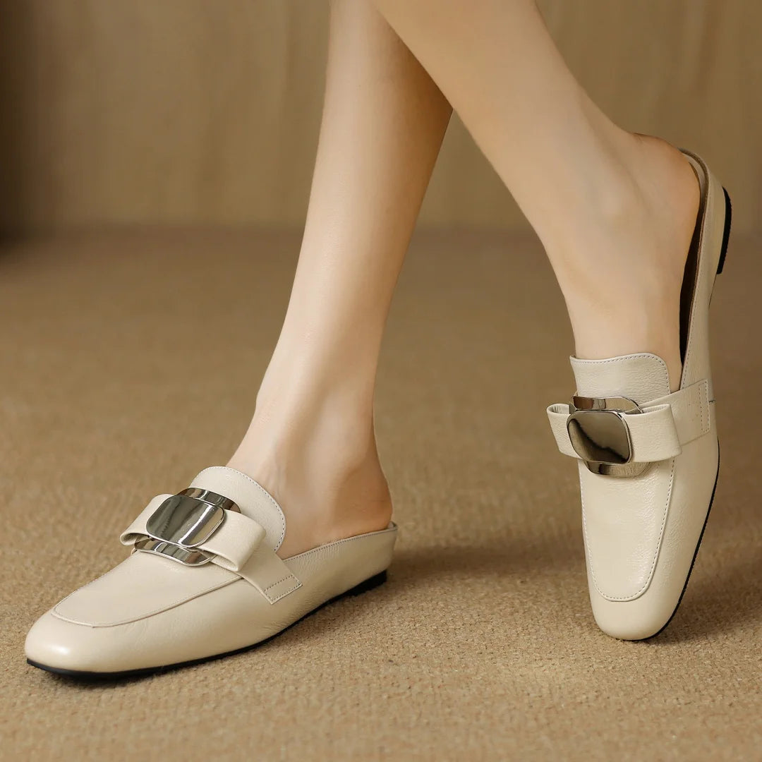 Silverkiss Leather Mules