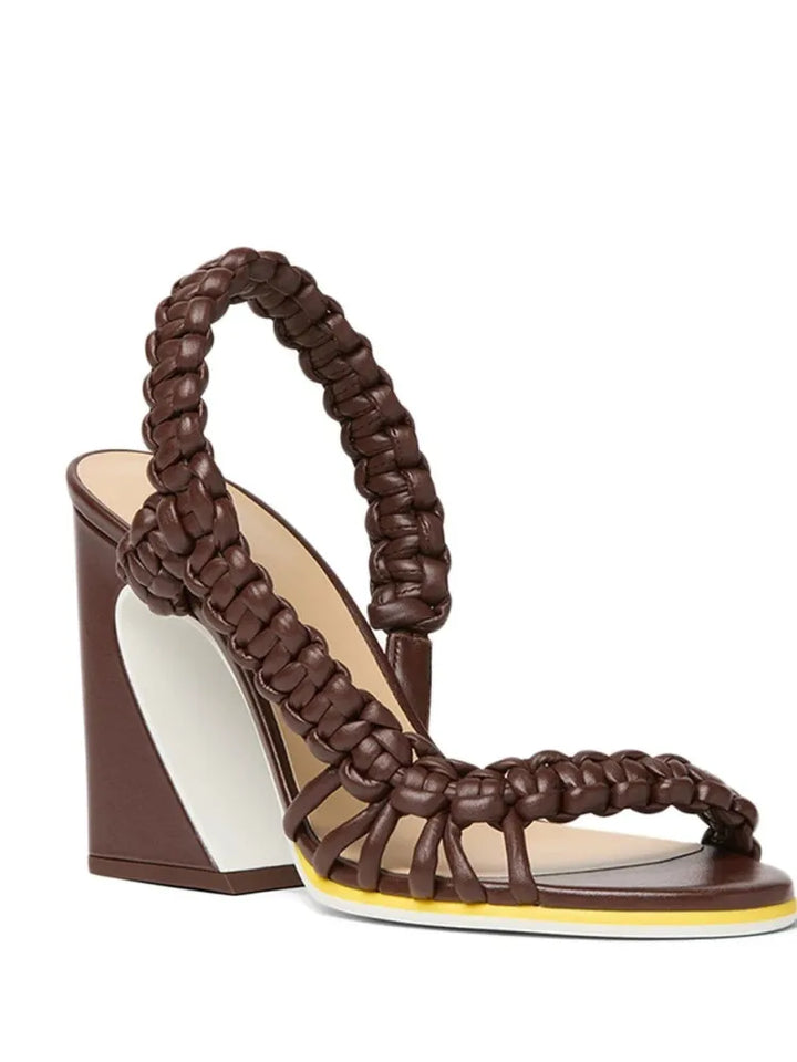 Treccia Woven Slingback Heels