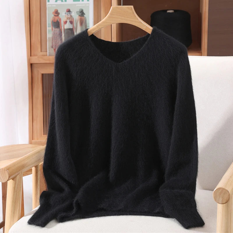 Dolce Mink Cashmere V-Neck