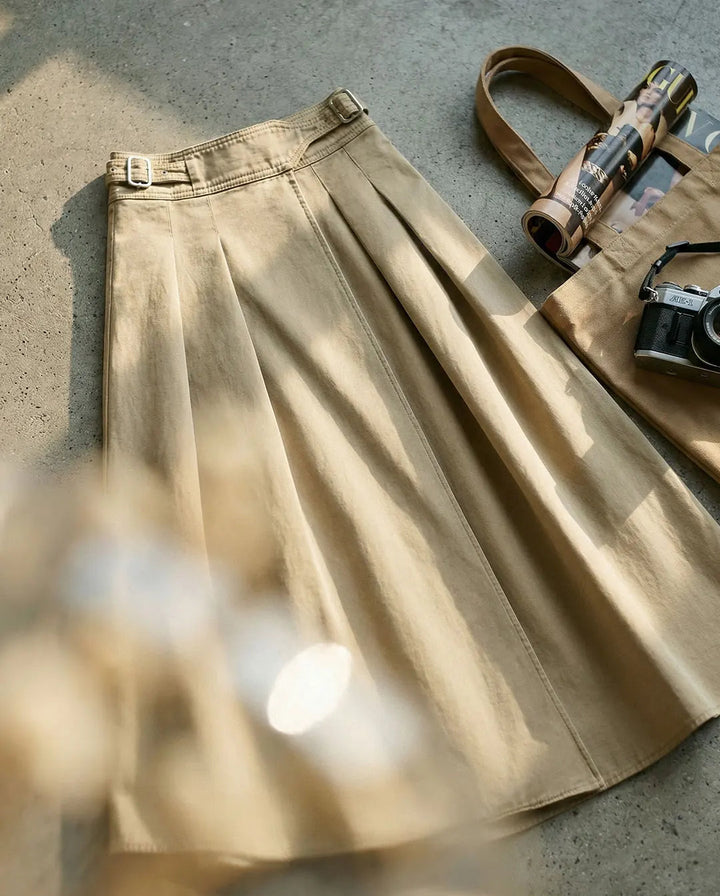 Fielding Pleated A-Line Skirt