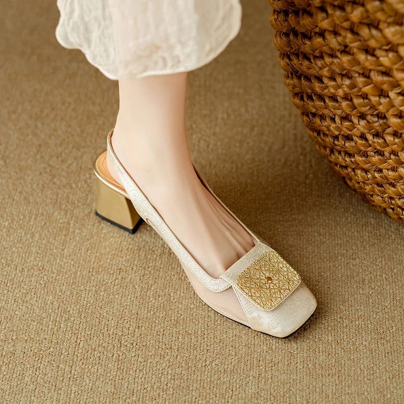 Veronese Mesh Slingback Heels