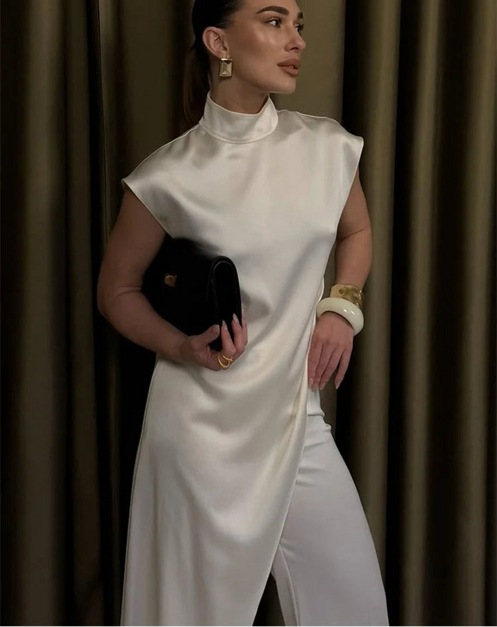 Ophira Satin Drape Top