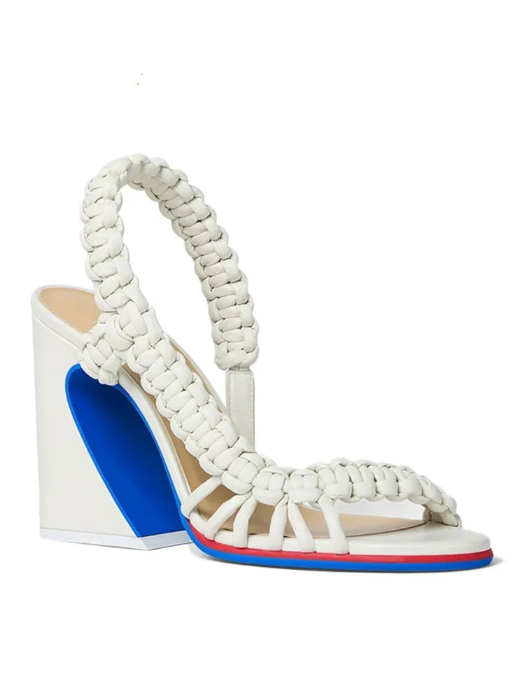 Treccia Woven Slingback Heels
