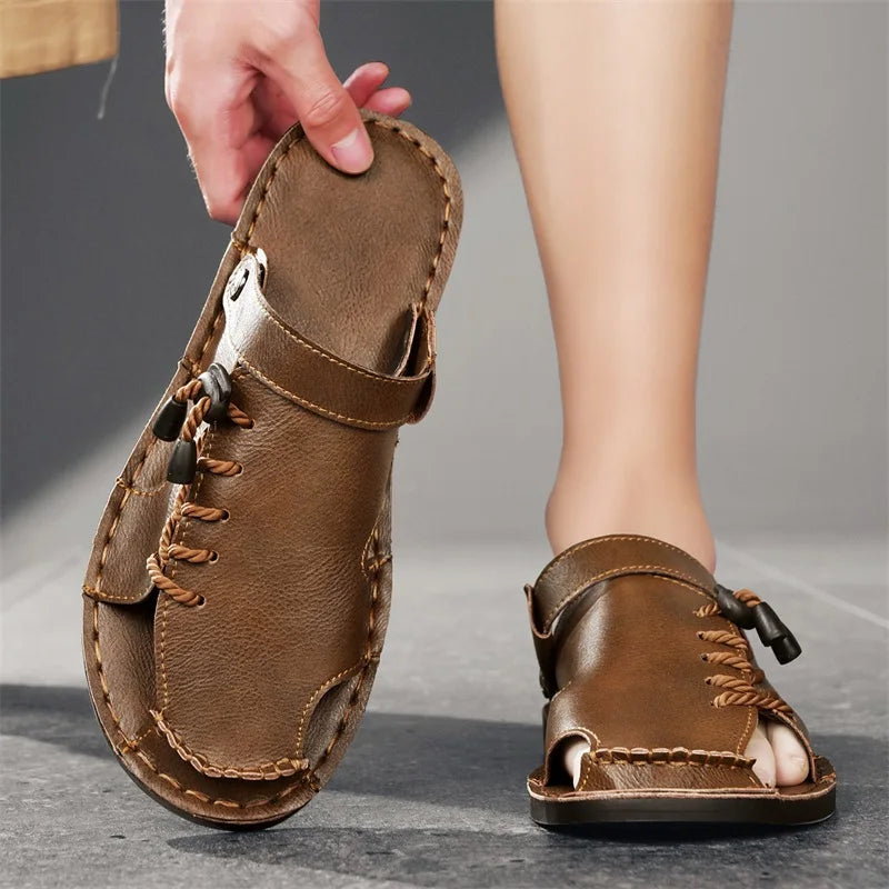 Mercer Corded Leather Sandals