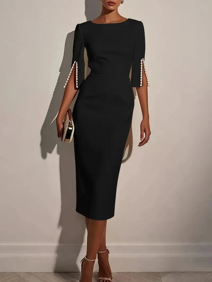 Perlina Split-Sleeve Pencil Dress